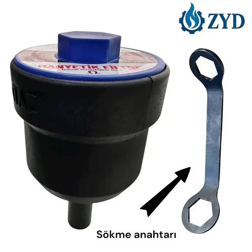Kombi Manyetik Filtre ZYD + Sökme Anahtarı Kombi Manyetik Filtre ZYD + Sökme Anahtarı